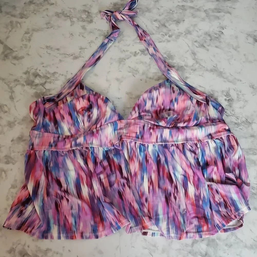 Pink Time and Tru Swim Top XL